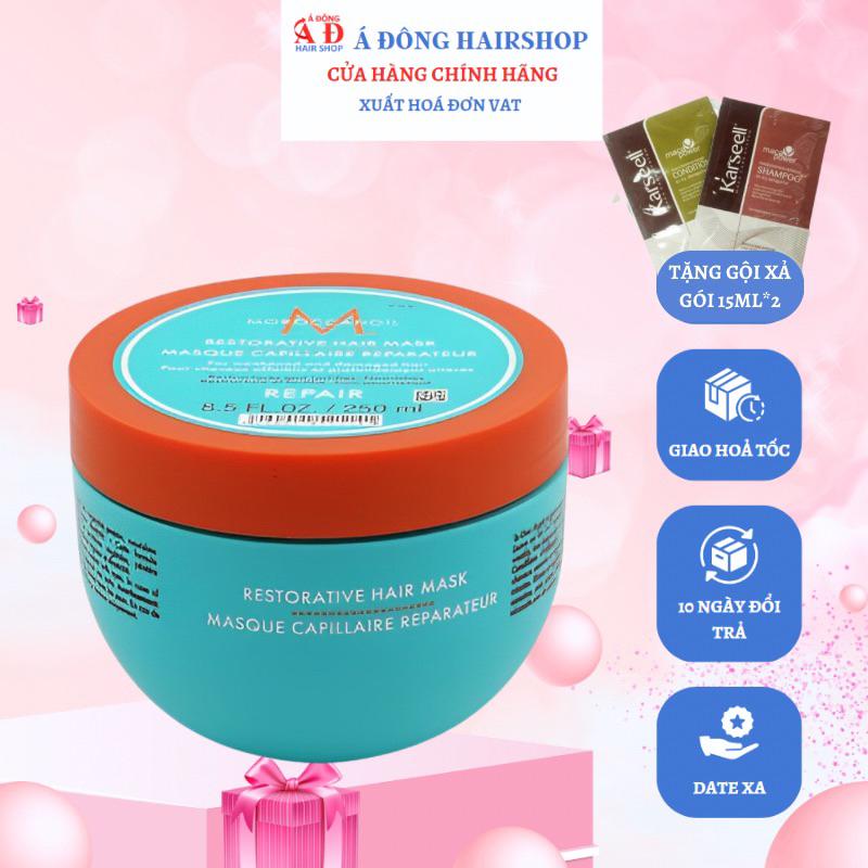 Dầu hấp phục hồi Moroccanoil Restorative Hair Mask 250ML - 500ML chính hãƞg + Kèm gội xã gói Karseell Mini 15ml*2