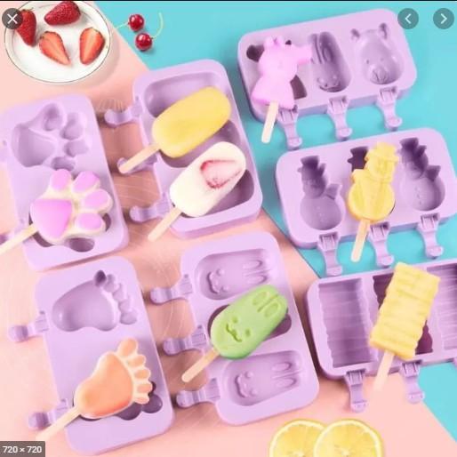 Khuôn làm kem silicon gồm nhiều mẫu  mẫu mới