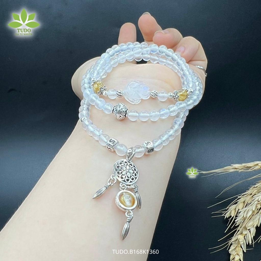 Vòng Tay Nữ Đẹp - Chuỗi Vòng Phong Thủy Mệnh Kim TUDO B168K1360 VCBMOON CDMOON Hồ Ly Mix Dreamcatcher