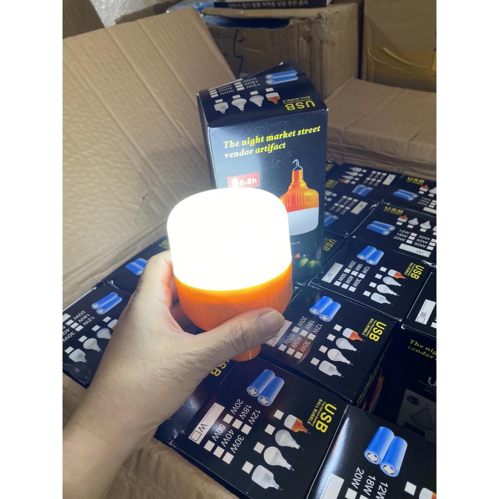 Bóng đèn tích điện 6-8h - loại 40w sạc tích điện có móc treo