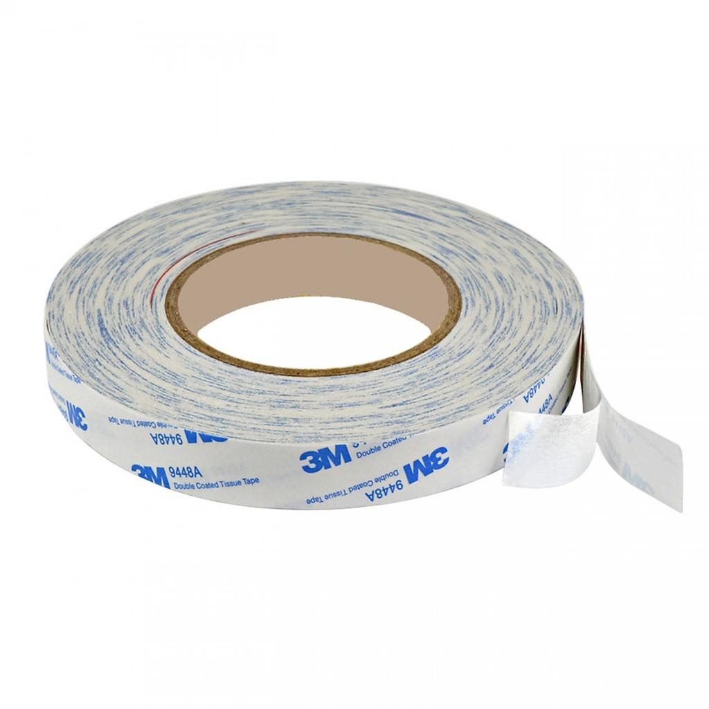 Băng Keo 2 Mặt Chịu Nhiệt Dán Linh Kiện Điện Tử 3M Khổ 08mm x 50m 9448A-08 - 3M Long Vu