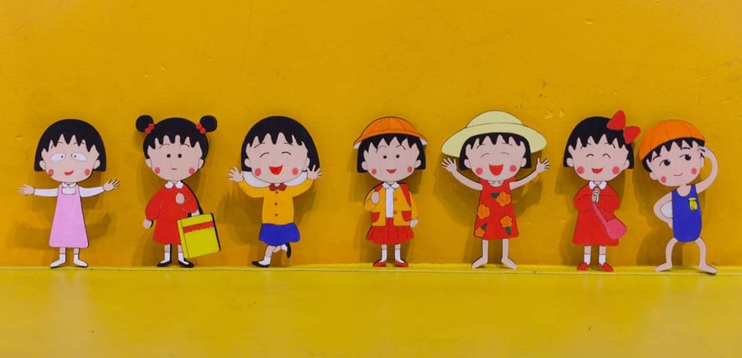 Đồ chơi tô màu gỗ cô bé Maruko, quà tặng đáng yêu cho các bé gái