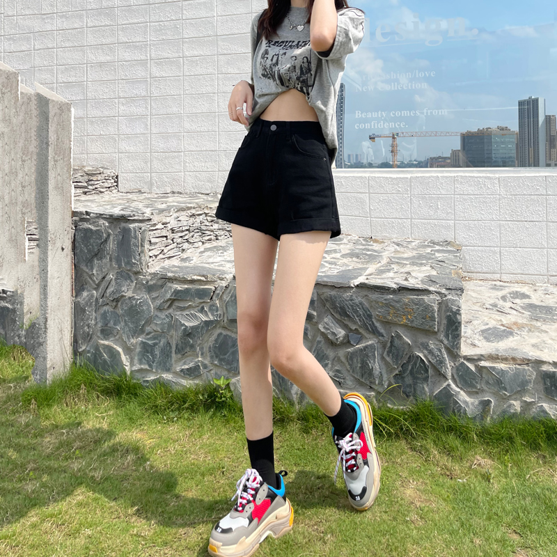 Quần đùi nữ, quần short nữ kaki basic hàn quốc màu đen size S M L SKUQ-09A