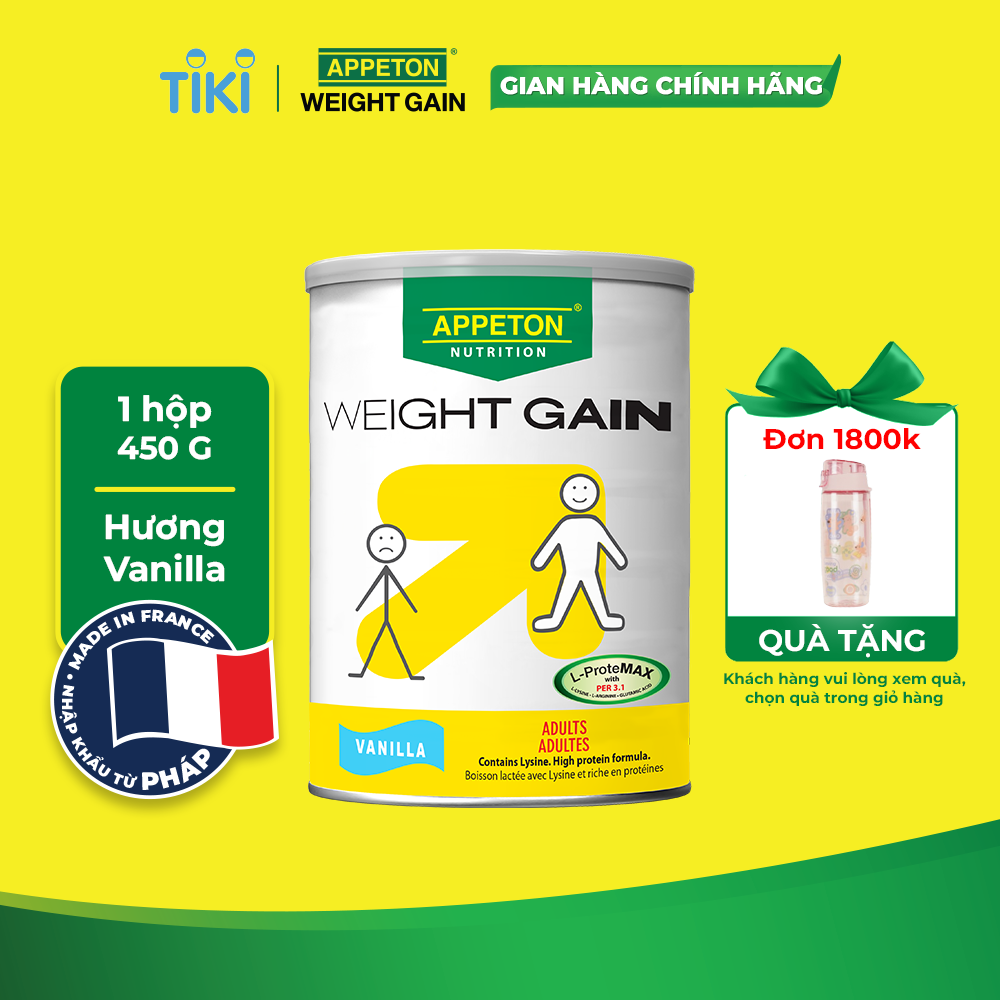 Sữa Appeton Weight Gain cho Người lớn hương Vanilla lon 450g