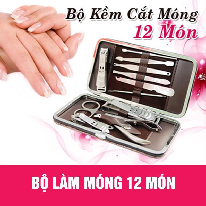 Bộ dụng cụ cắt tỉa vệ sinh móng tay móng chân 12 món đa năng tiện lợi