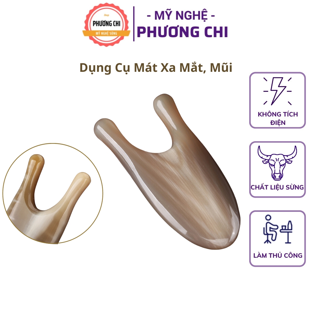 Dụng Cụ Mát Xa Mũi Và Mắt Bằng Sừng Trâu Tự Nhiên, Mát Xa Vùng Mắt Nâng Cơ Hiệu quả | Mỹ Nghệ Phương Chi