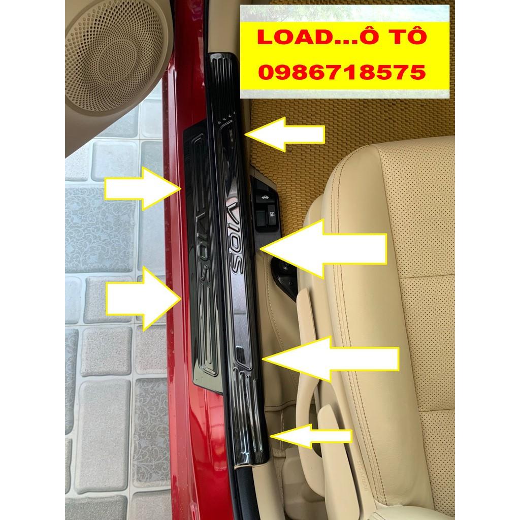Ốp Bậc Cửa, Nẹp Bước Chân Trong, Ngoài Toyota Vios 2022-2019 Chất Liệu Titan Cao Cấp