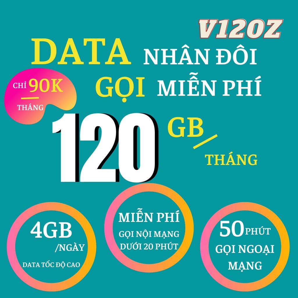 SIM 4G VIETTEL V120Z (V90 2020) - Giao số ngẫu nhiên