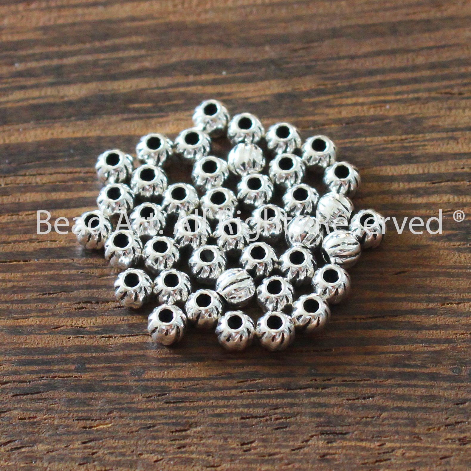 [5 Hạt/10 Hạt] 3MM Charm Bi Tròn Bạc 925 Phối Vòng Tay, Chuỗi Hạt, Trang Sức - Bead Art