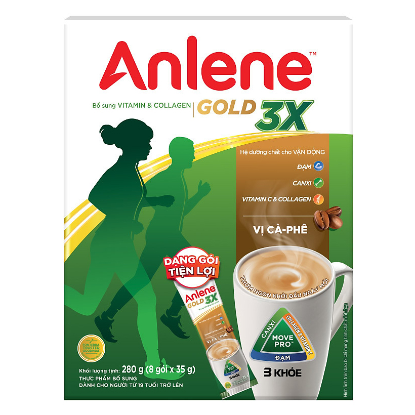 Sữa Bột Anlene Gold 3X vị Cà phê
