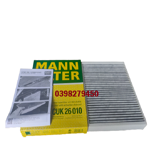 LỌC GIÓ ĐIỀU HÒA MANN FILTER CHO VM GROUP (Audi/ Seat/ Skoda/ VM) CUK26010 (MÃ: 6R0 819 653; JZW 819 653 F; WP2087)