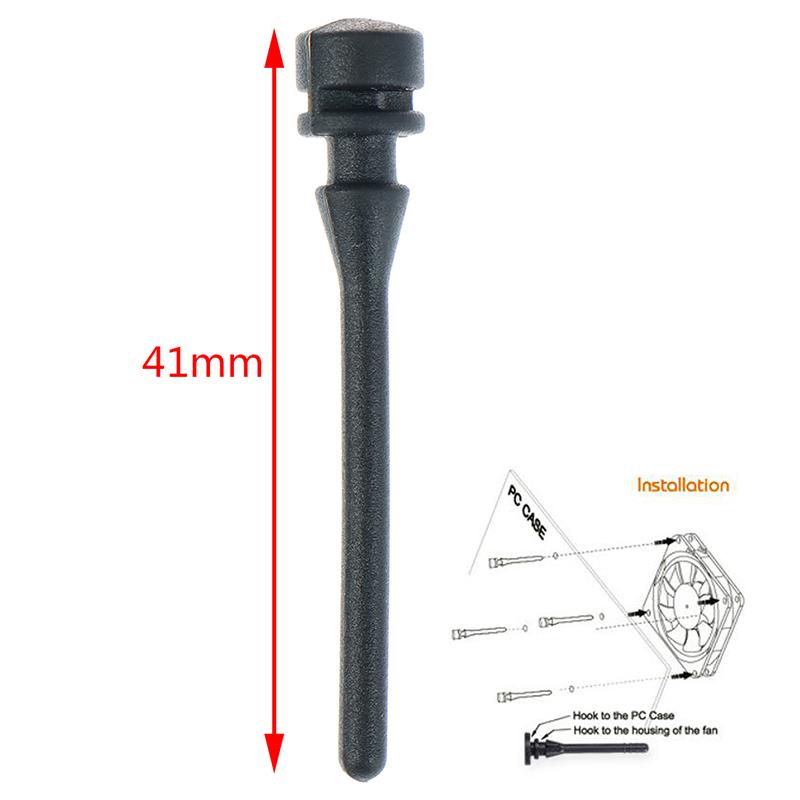 20 chiếc 41mm Vít Đinh Tán Cao Su PC Quạt Hút Tiếng Ồn Quạt Chống Rung Gắn Ốc Vít Silicone Thiết Bị Giảm Tiếng Ồn
