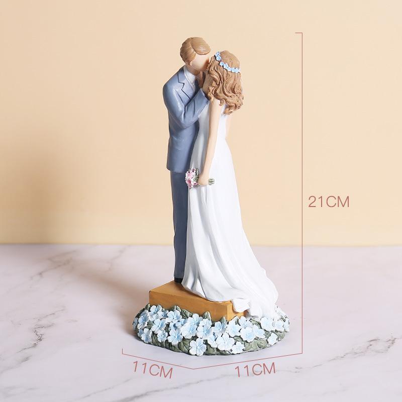 Đám cưới cô dâu chú rể mới cưới mũ theo chủ đề nhân vật điêu khắc