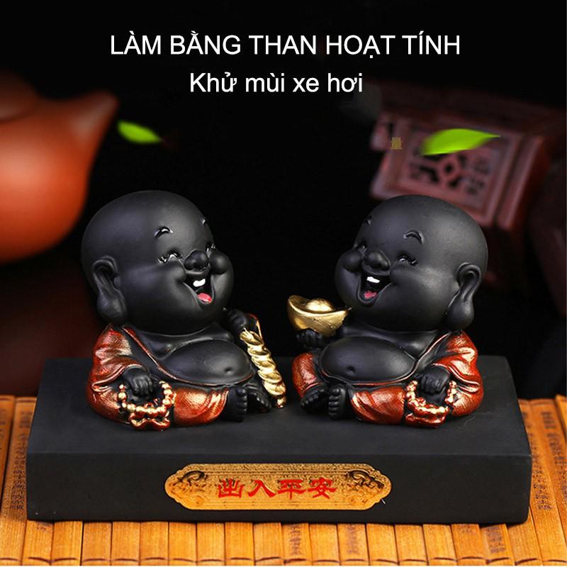 BỘ 2 TƯỢNG SƯ TIỂU BẰNG THAN HOẠT TÍNH KHỬ MÙI XE HƠI