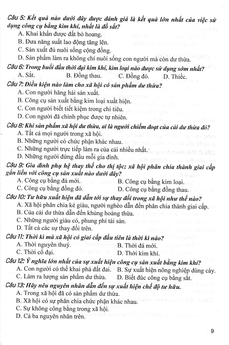 Sách tham khảo- Trả Lời Câu Hỏi Trắc Nghiệm Và Tự Luận Lịch Sử 10 (Biên Soạn Theo Chương Trình GDPT Mới)_HA