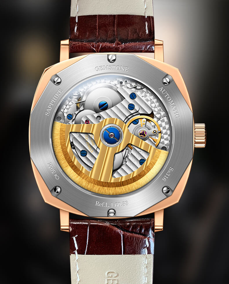 Đồng hồ nam Lobinni No.16053-1 Chính Hãng Thụy Sỹ, Kính Saphire Chống Xước, Chống Nước 50m, Dây Da Cao Cấp, Fullbox