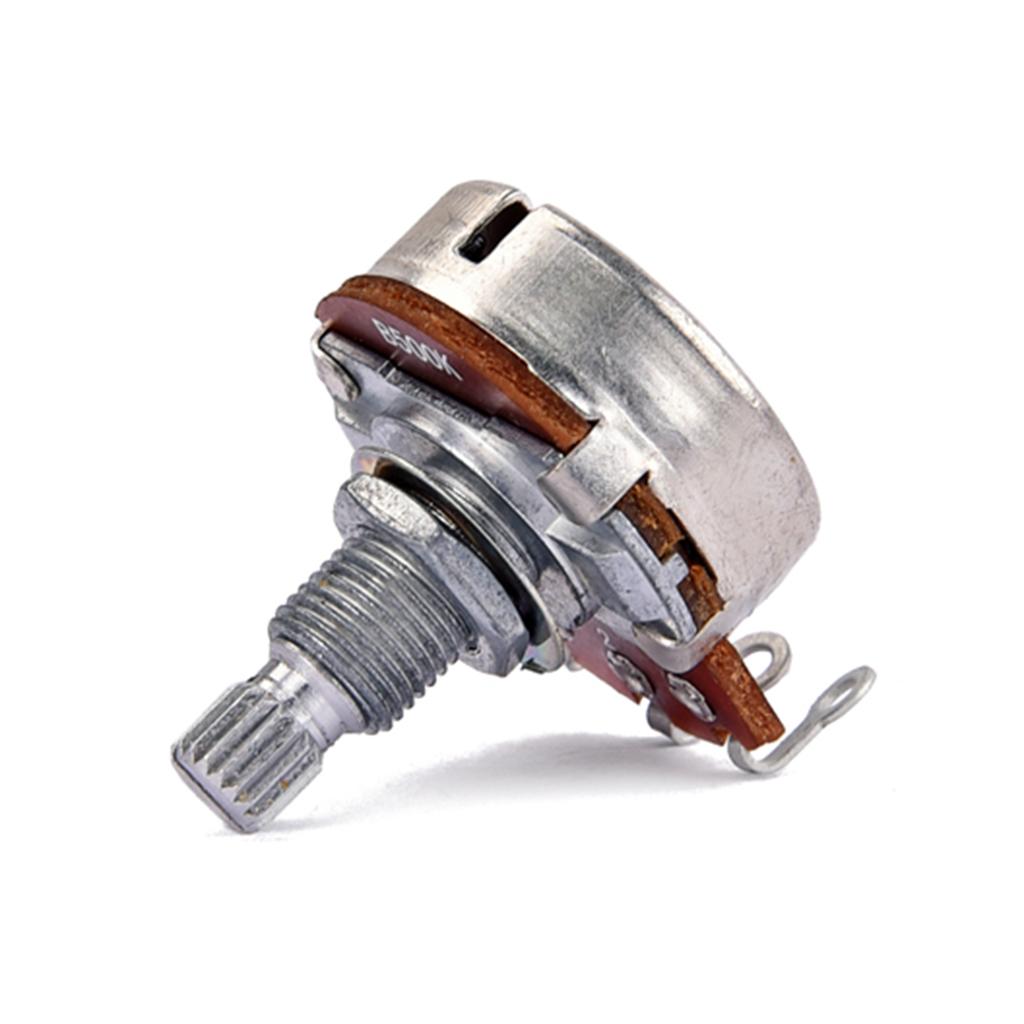 2x B500K Taper Potentiometer Pot Alpha 18mm Split Shaft for Electric Guitar