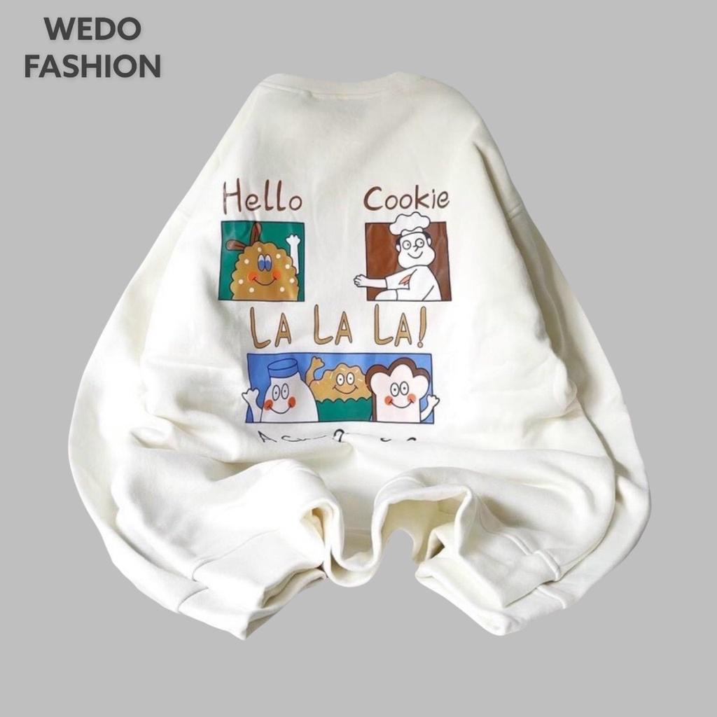 Áo SWEATER COOKIE nữ in icon siêu xinh không phai màu, chất vải nỉ mềm mại form rộng sành điệu