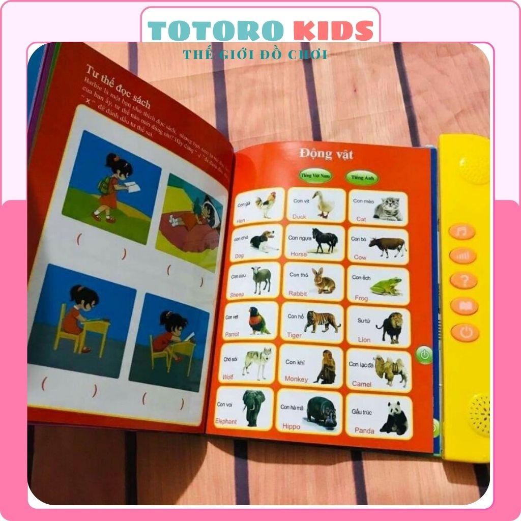 Sách quý điện tử học tập dậy nói song ngữ cho trẻ em bé các chủ đề kích thước 30×30 cm