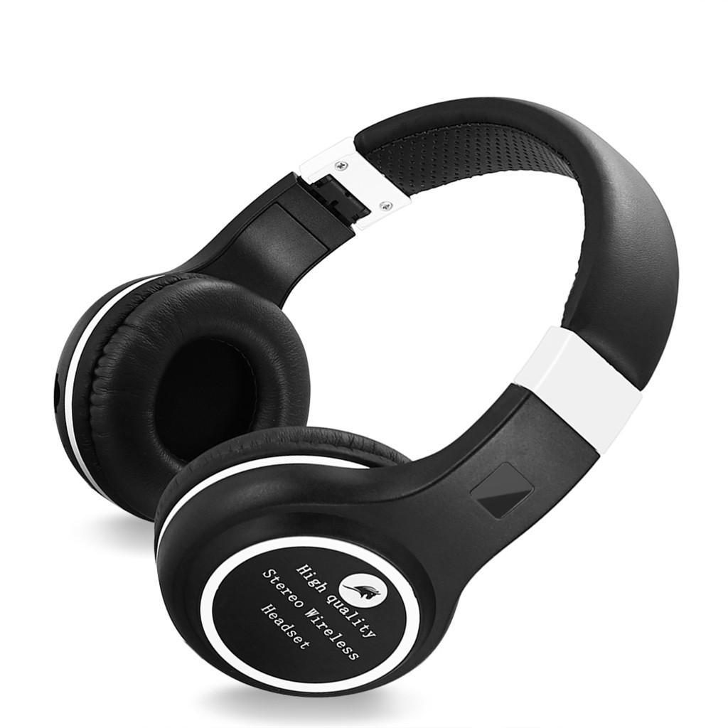 Folding Stretch Stereo Earphones Wireless Bluetooth Headset Headphone Black