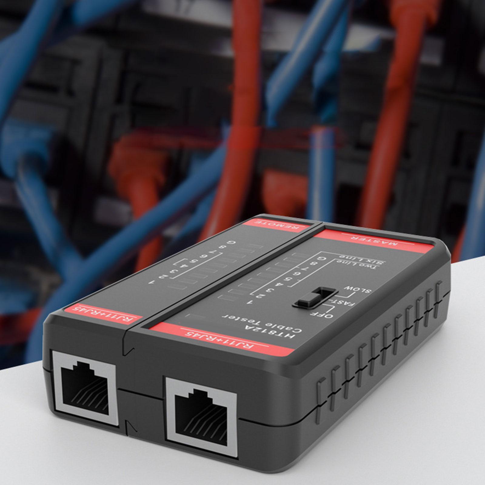 Cable Tester 2P/4P/6P/8P Cable Recognize Network Testing Tool Shielded Cable Measurement Telephone Line Test Meter