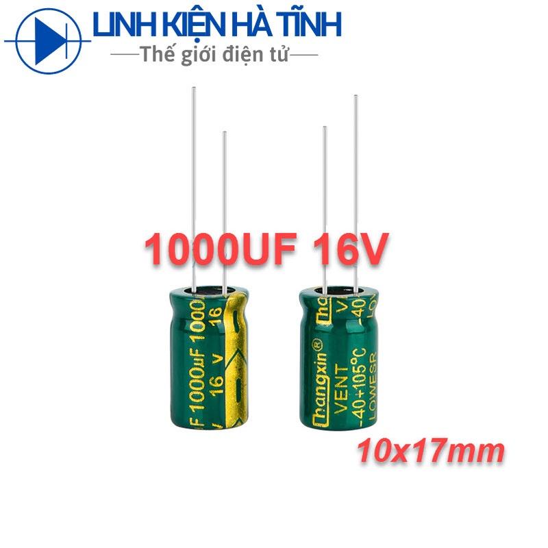 Tụ hóa 16V 1000uf 16v loại tốt kích thước 10x17mm