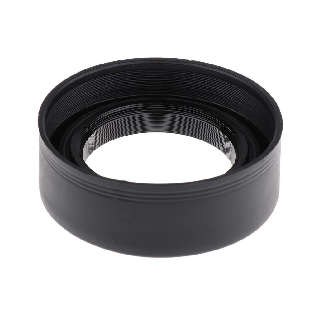 Camera Lens Hood Set (Tulip Flower + Collapsible Rubber Lens Hood)