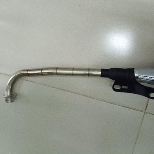Pô xe máy đùi gà đen gắn wave