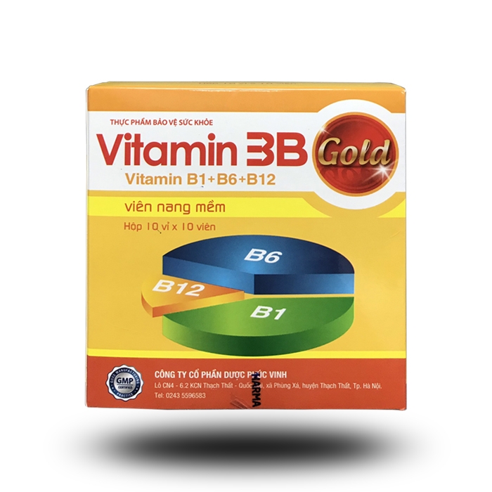 Viên uống Vitamin 3B giúp ăn ngon ngủ tốt, giảm đau nhức, tê bì chân tay hộp - Hộp 100 viên nang