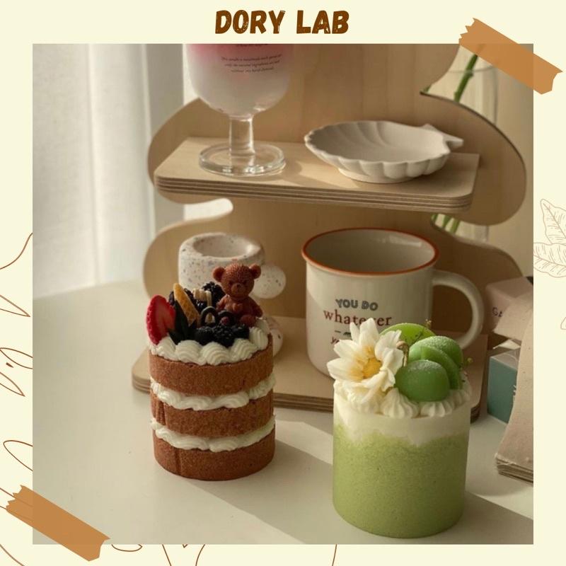 Nến Thơm Handmade Bánh Kem Gấu Con 3 Tầng - Dory Lab