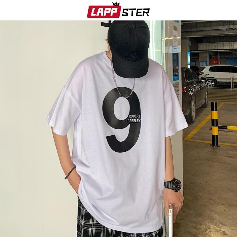 Áo thun unisex form rộng tay lửng nam nữ hàn quốc in số 9 aothununisex aophongnam