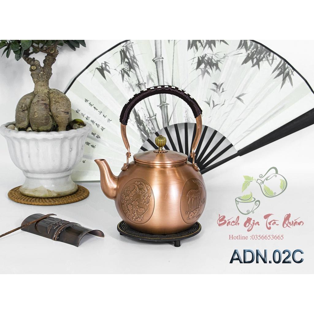 Bộ Ấm & Bếp Hồng Ngoại Tetsubin Bằng Đồng Công Suất 1000W