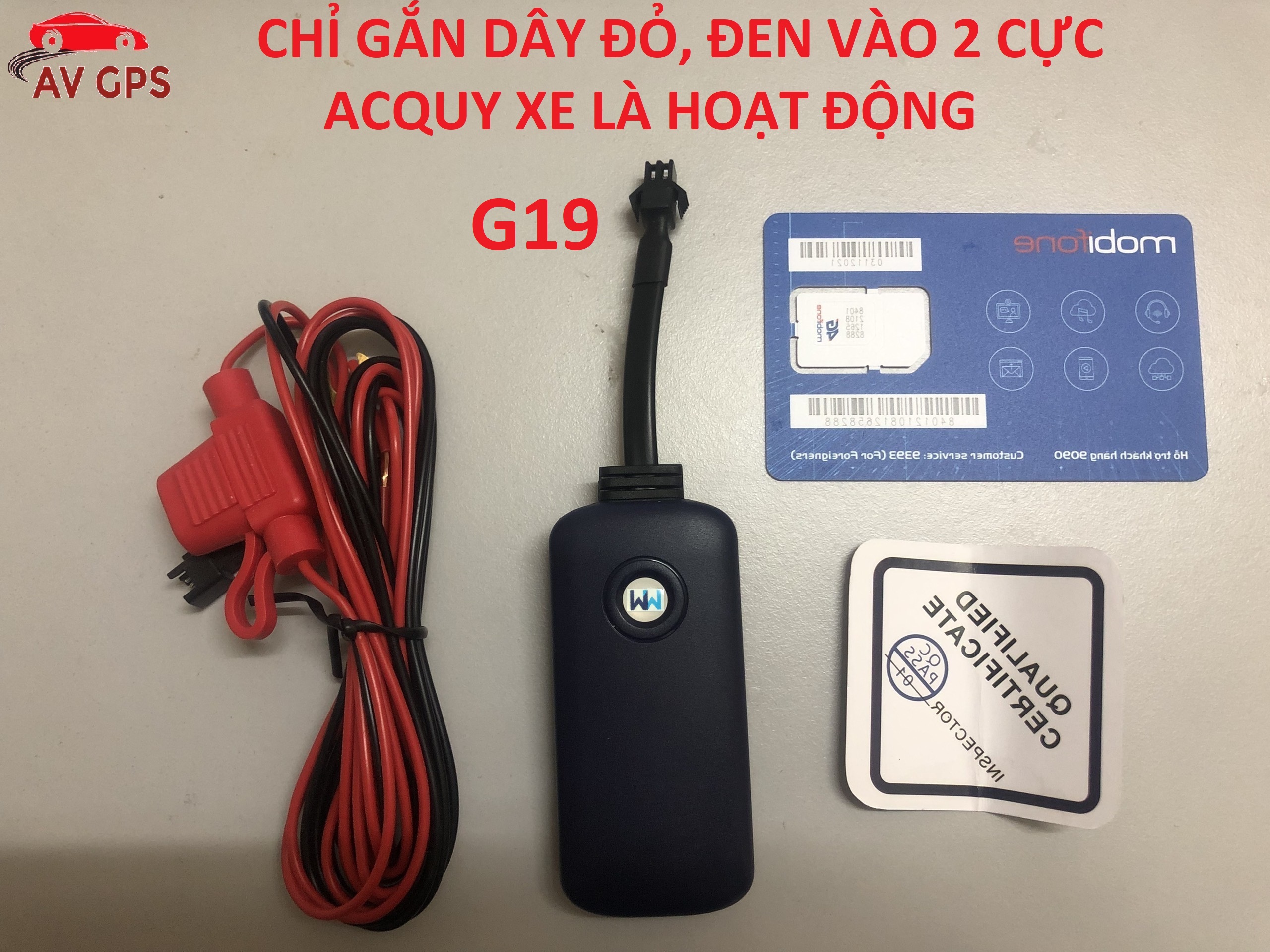 Định vị xe máy, ô tô G19, EV02