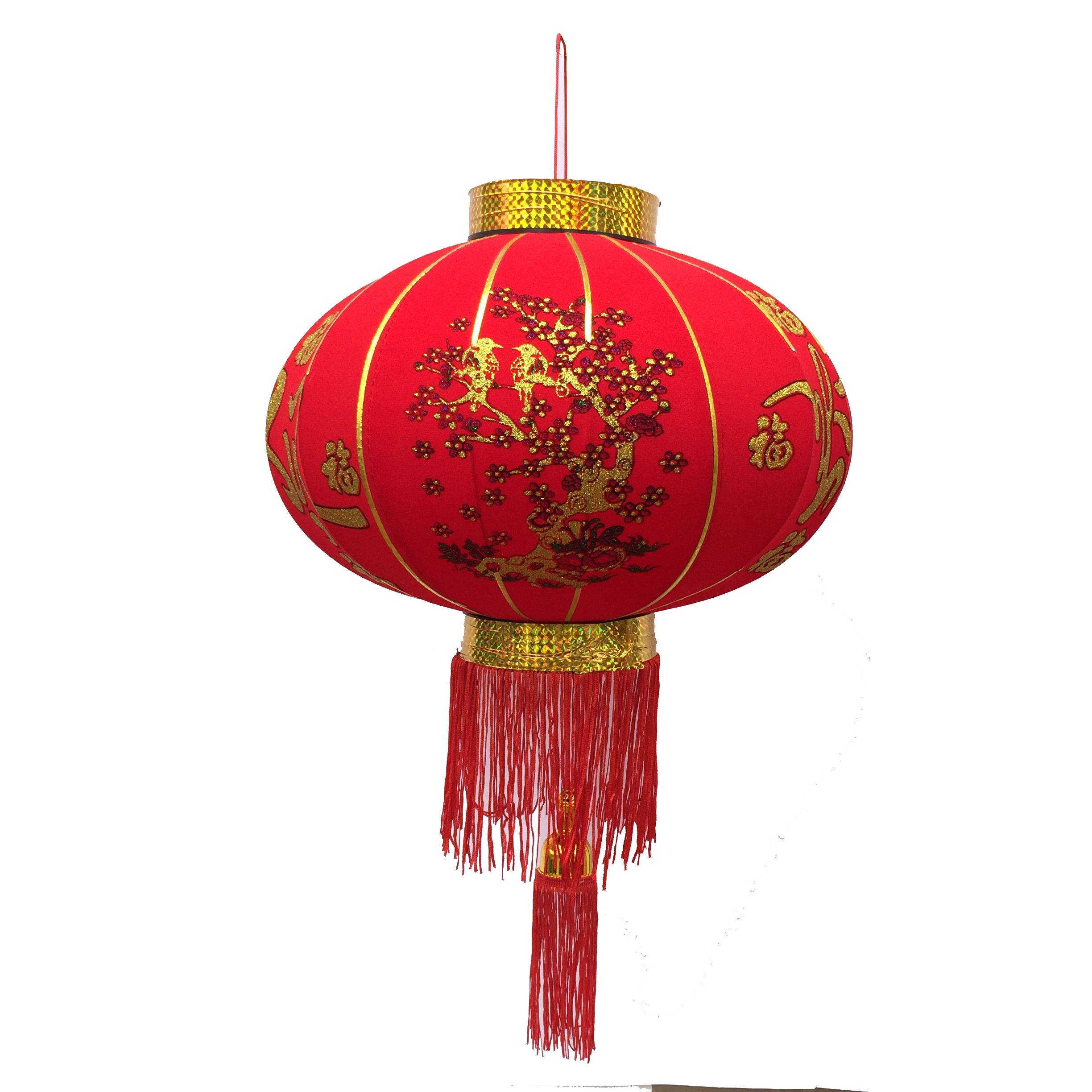 Đèn lồng đỏ Hoa đào đường kính 40cm "Vạn Sự Như Ý" trang trí Tết
