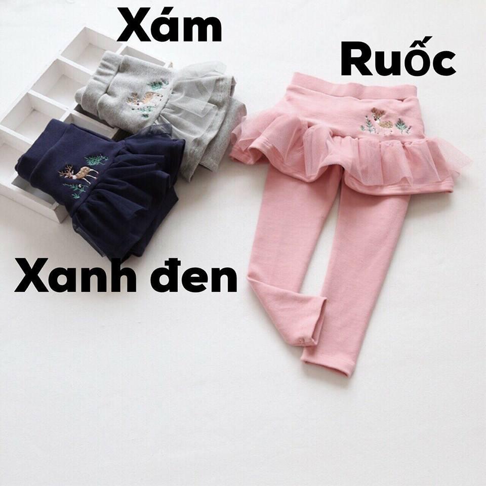 Quần legging váy ren xòe cho bé gái xinh xinh diện mùa mưa hàng vnxk