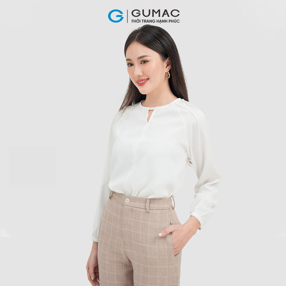Quần tây nữ GUMAC QC07051 caro ống suông công sở