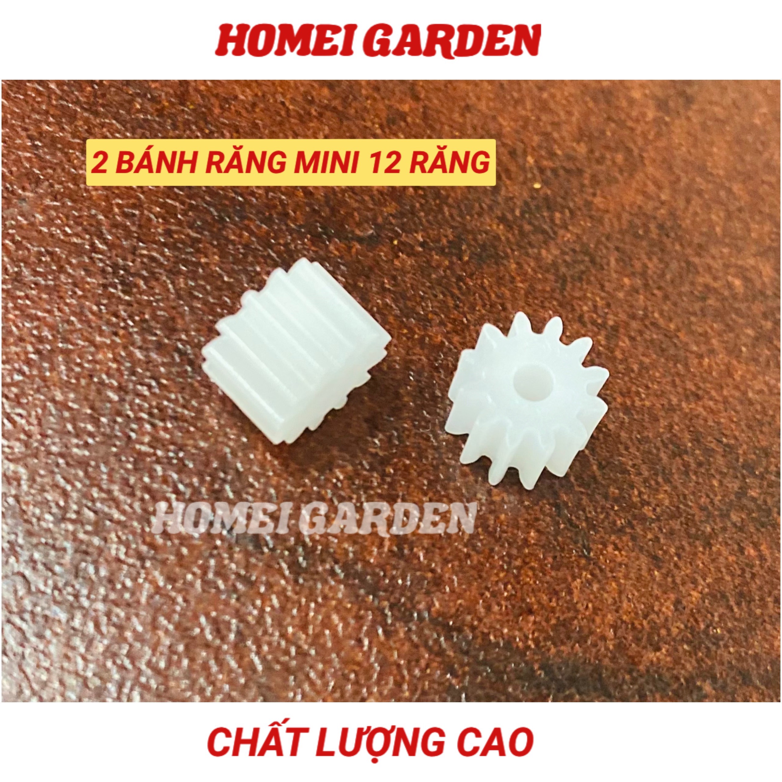 10 bánh răng nhựa mini trục 2mm 12 răng hàng tốt - HM0064