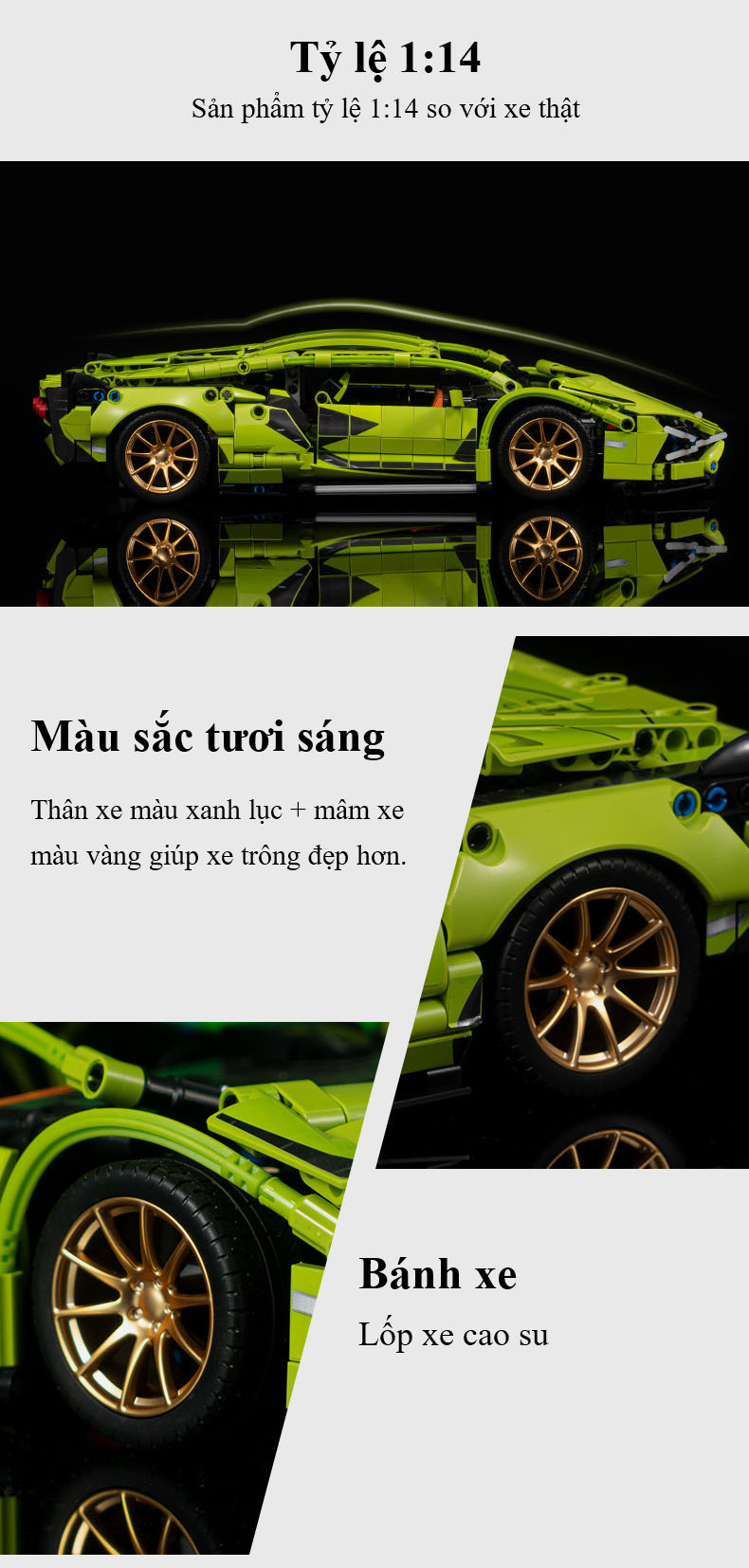 Đồ Chơi Lắp Ghép Cao Cấp Với 1254 Chi Tiết, Bộ Đồ Chơi Lắp Ghép Xếp Hình Xe Lamborghini Aventador Với 1254 Chi Tiết, Đồ Chơi Mô Hình Xe Lamborghini Có Điều Khiển - Chính Hãng BABYBOSS