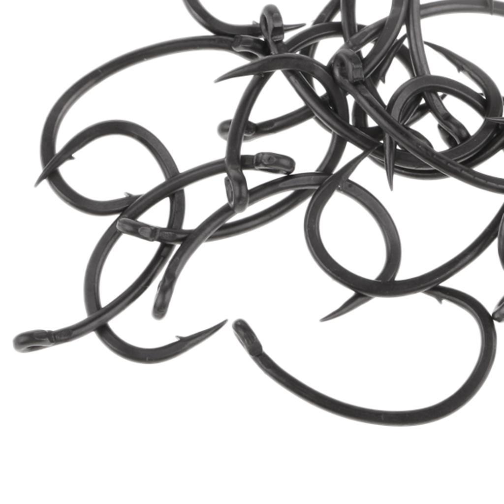 60Pcs High Carbon Steel Fishing Hooks Barbed Hooks Circle Hooks