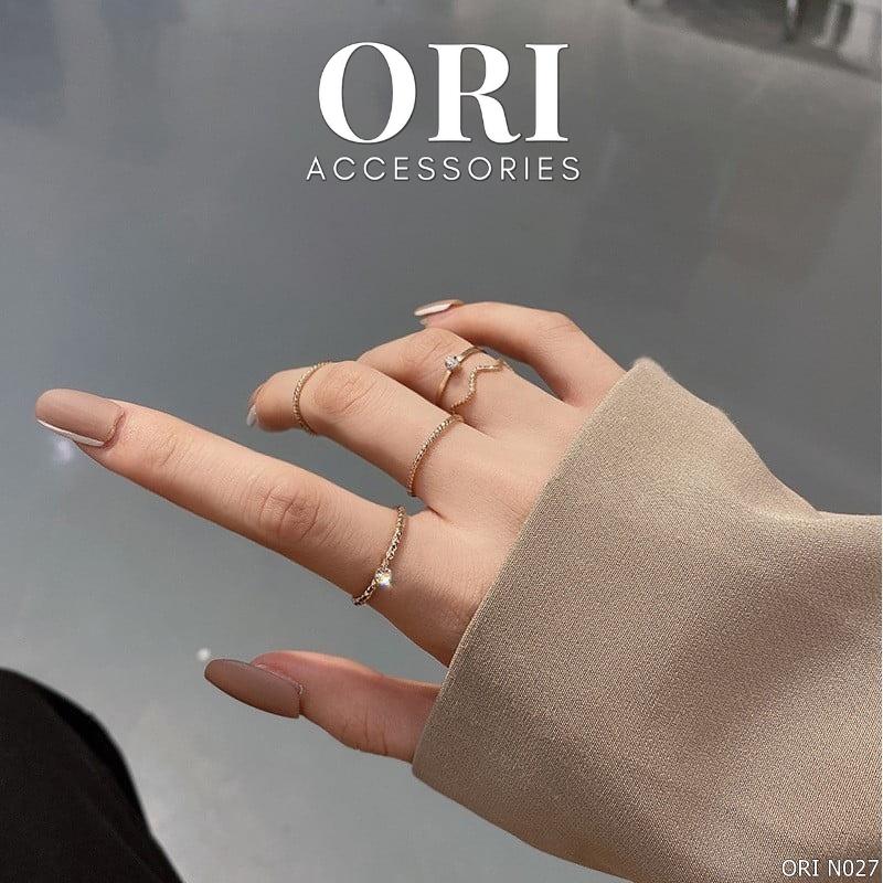 Set 5 nhẫn nữ Orson xinh xắn thời trang ORI ACCESSORIES N027