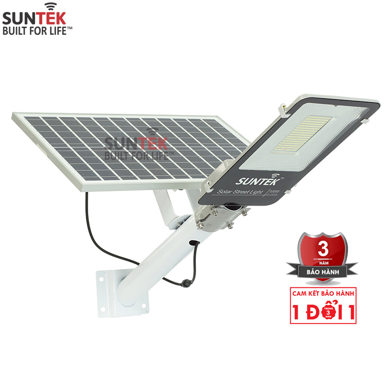 Đèn Đường Năng Lượng Mặt Trời SUNTEK LED Solar Street Light JD-66100 100W - Hàng Chính Hãng