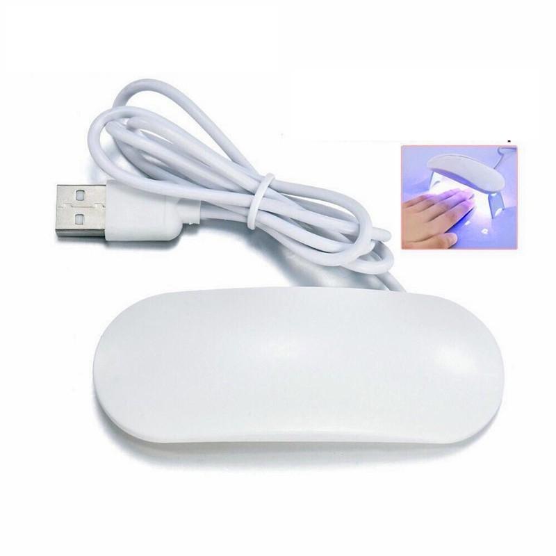 Máy sấy khô sơn móng tay mini bằng tia UV 6W có cổng sạc USB - kèm dây (Giao màu ngẫu nhiên)