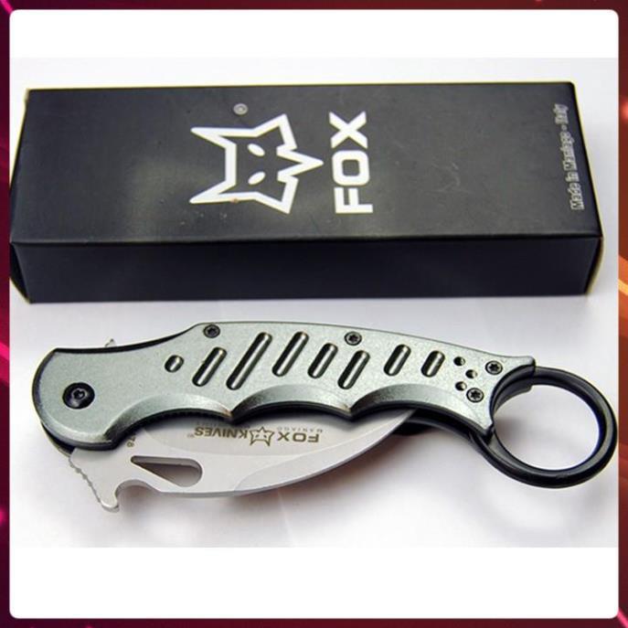 Dao phượt gấp Karambit Fox Bạc bỏ túi tiện lợi