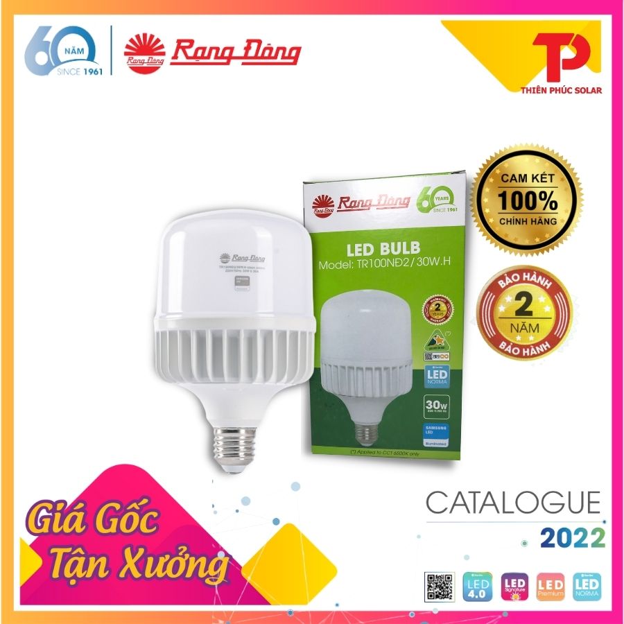 Bóng đèn LED BULB trụ 40W TR120N1/40W.H Rạng Đông