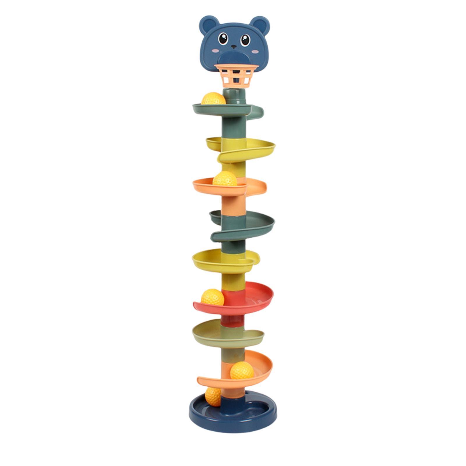 9 Layers Ball Ramp Development Games Early Educational Toys Preschool Toys Rotating Track Learning for Kids Gifts
