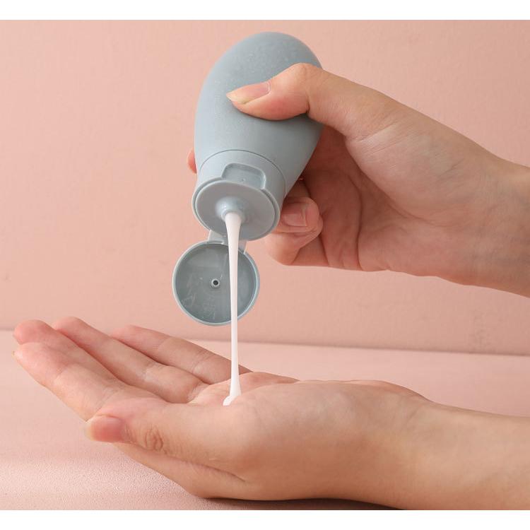 Set 3 Lọ Nhựa Dẻo PE Chiết Mỹ Phẩm, Dầu Gội, Sữa Tắm , Kem Dưỡng Da 60Ml Kèm Túi Zip Tiện Lợi Chống Rò Rỉ