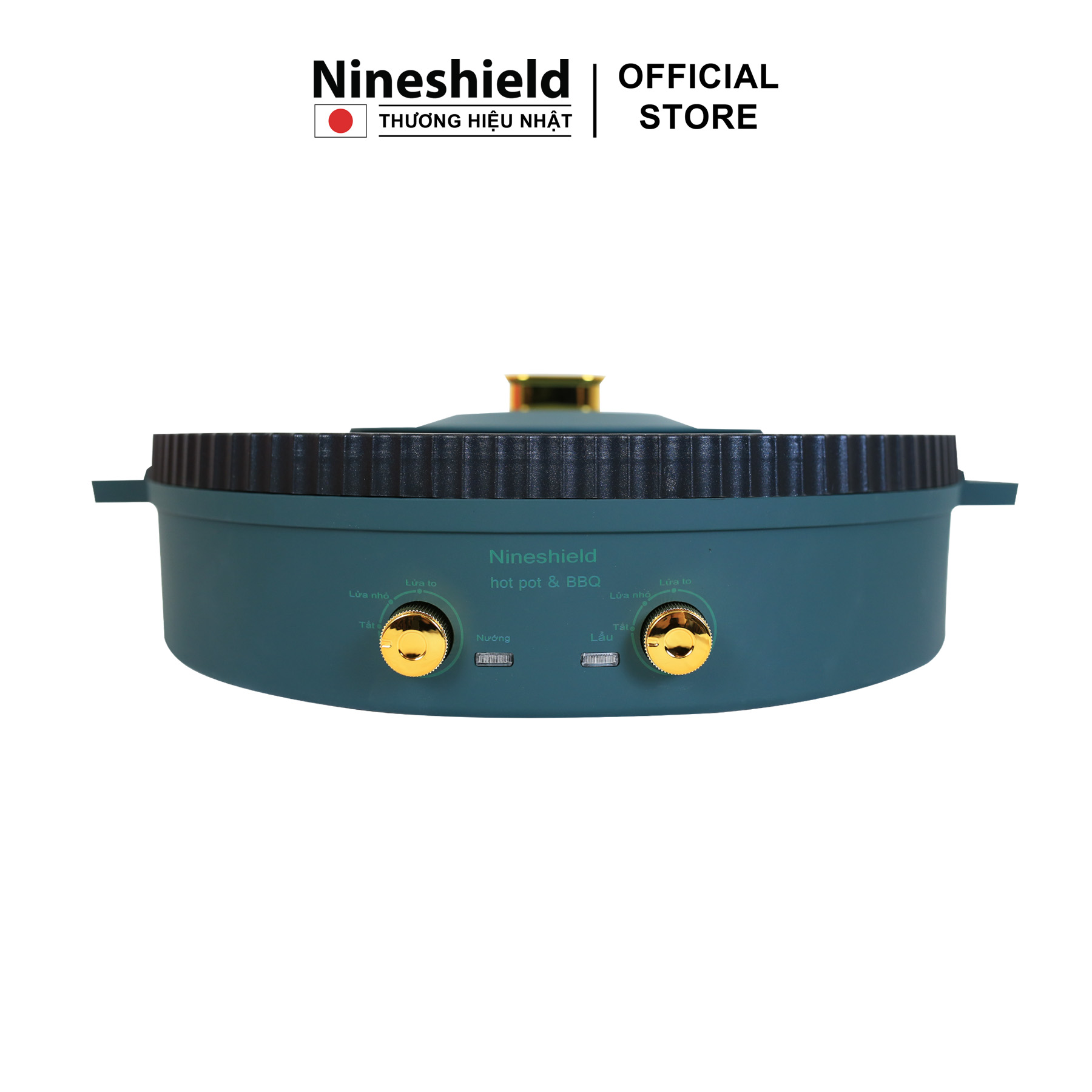 Hình ảnh Nồi Lẩu Nướng Đa Năng 2 Trong 1 Nineshield KB - 518 Loại To 51 Cm - Hàng chính hãng