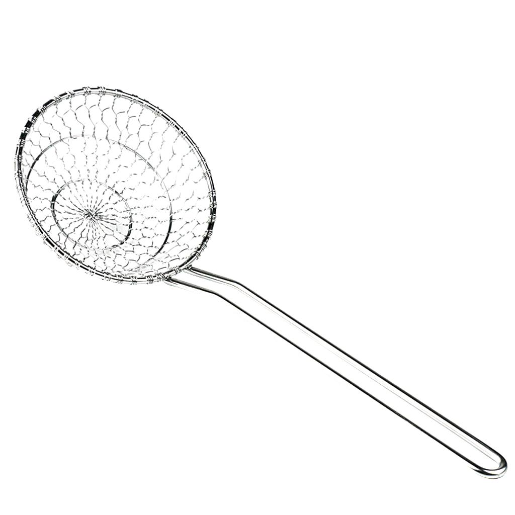 Stainless Steel Mesh Strainer Sieve Sifter Kitchen Noodle Dumpling Colander