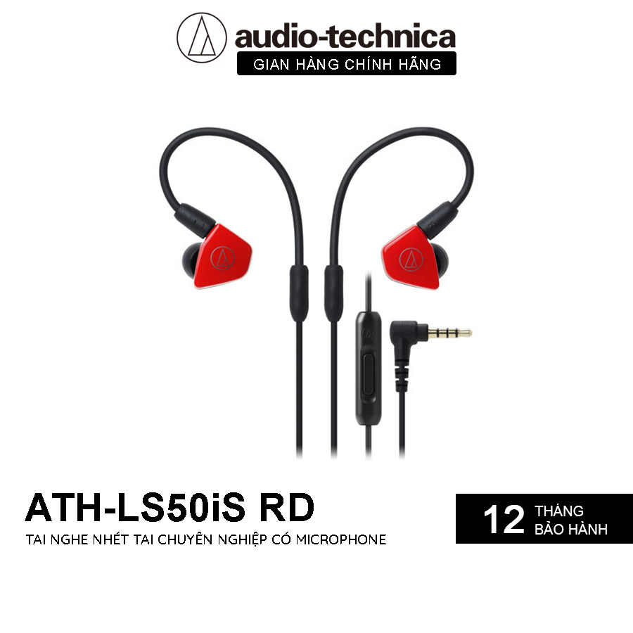 Tai nghe Audio Technica nhét tai có Microphone ATH-LS50iS HÀNG CHÍNH HÃNG