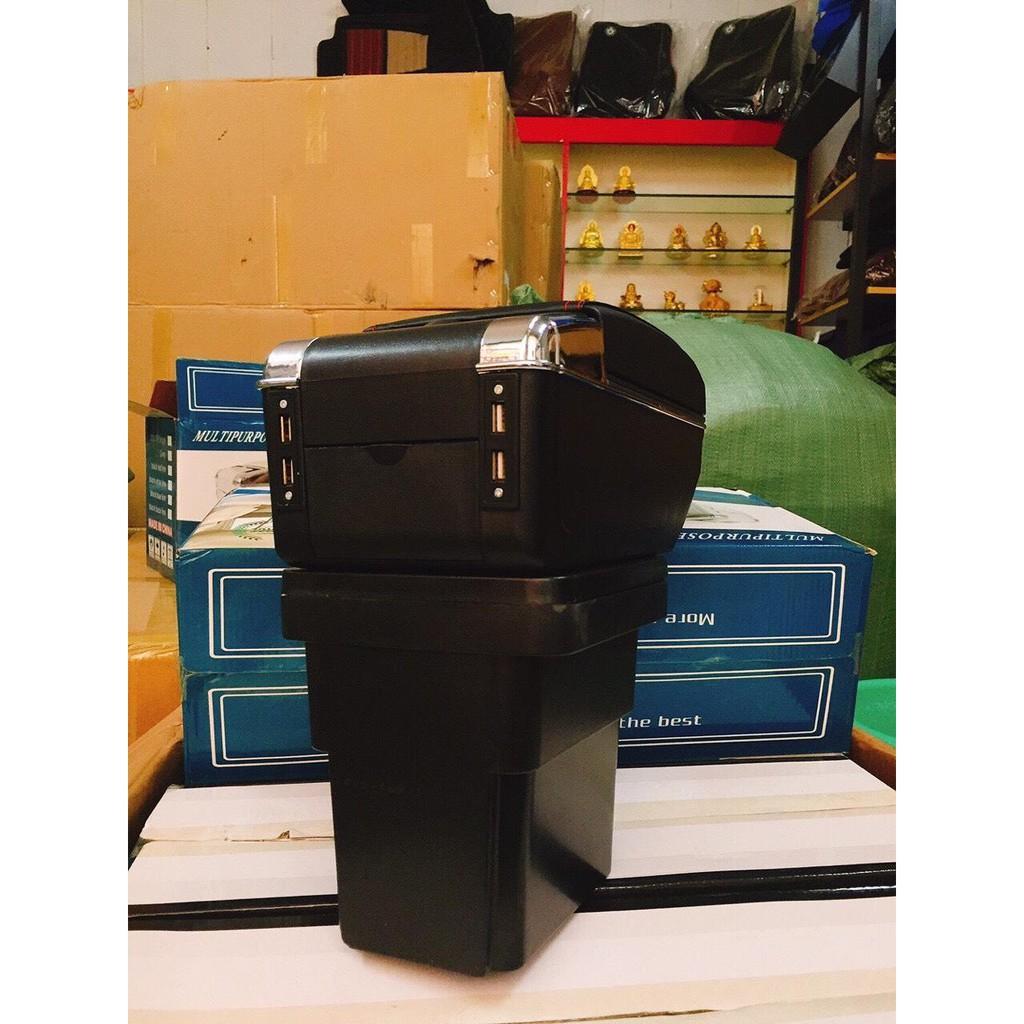 Hộp tỳ tay xe hơi cao cấp dành cho Mitsubishi Xpander cắm cốc không cần khoan vít-có cổng cắm USB.